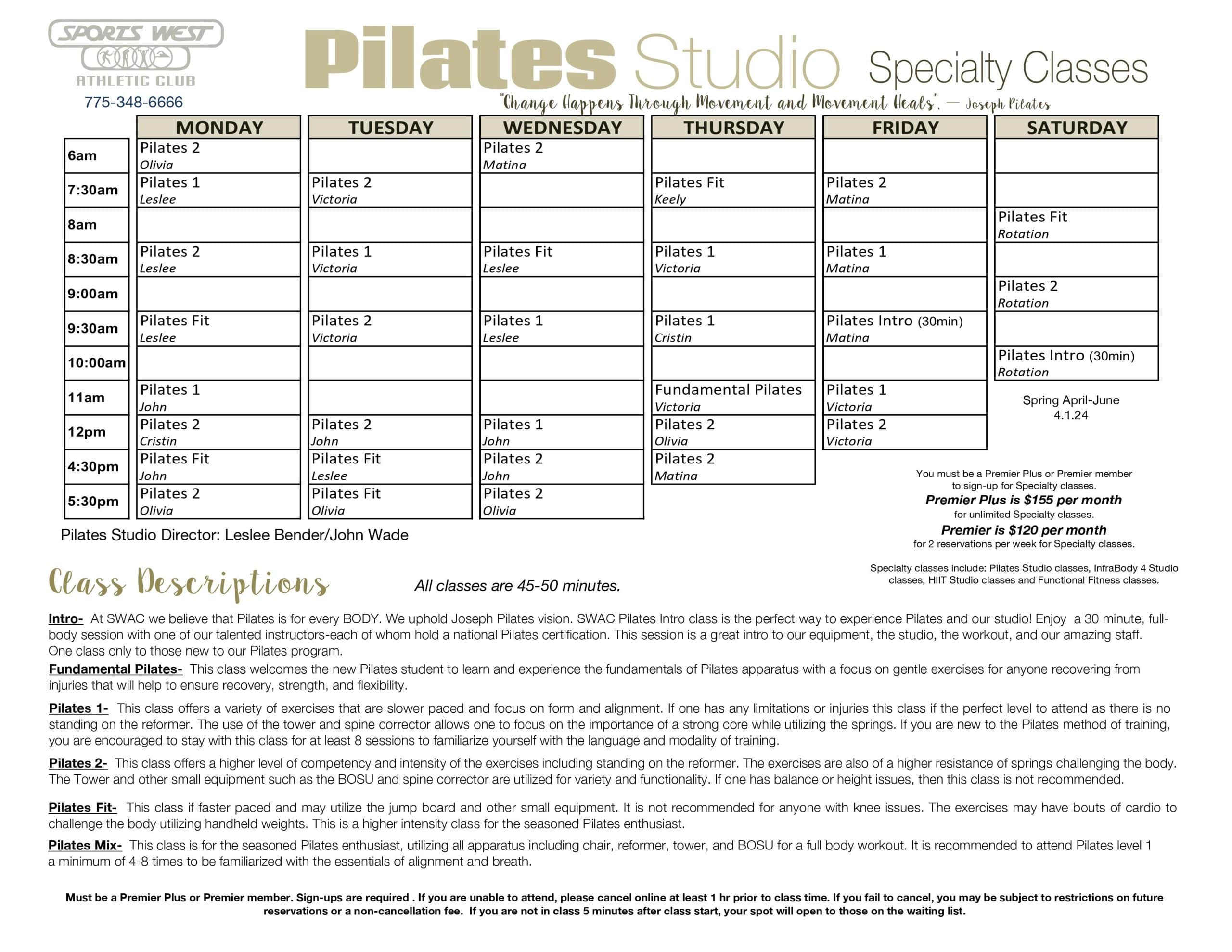 Pilates Brochure
