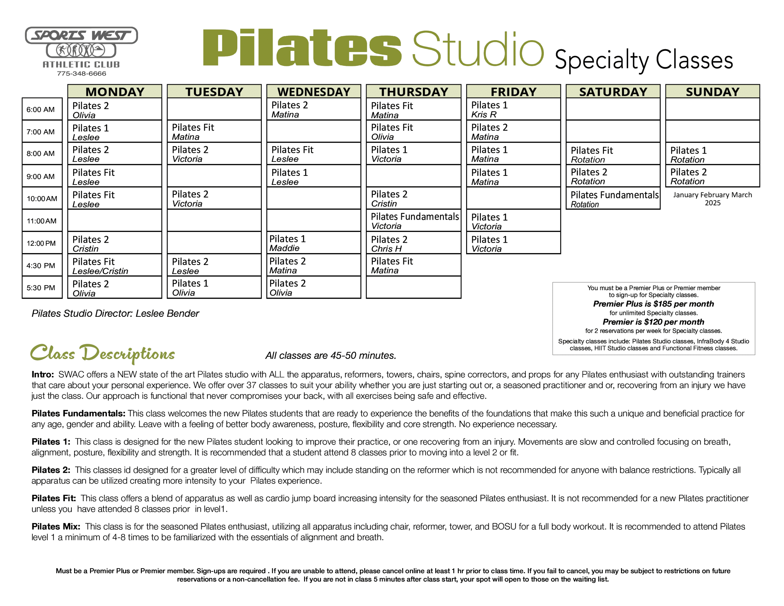 Pilates Brochure