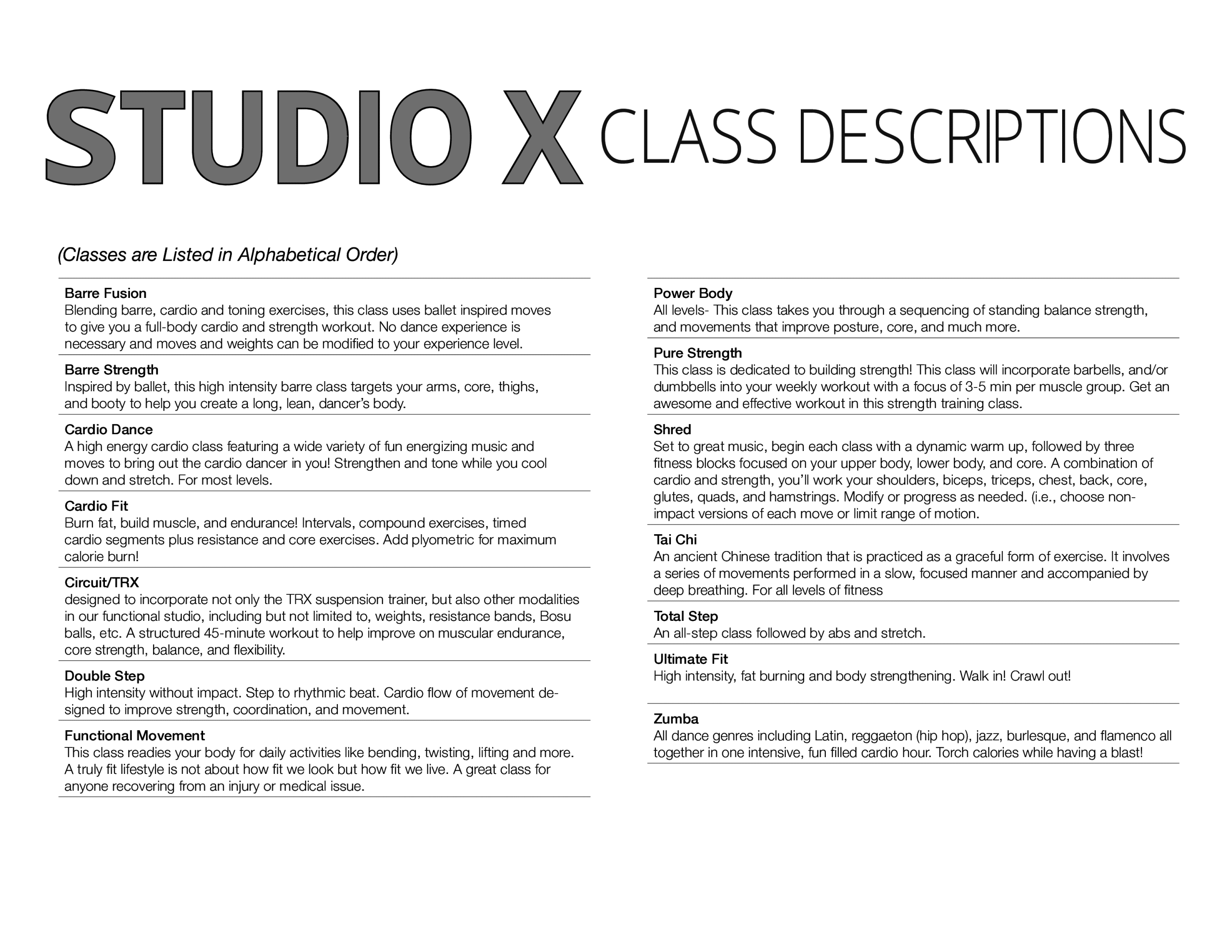 Studio X Brochure