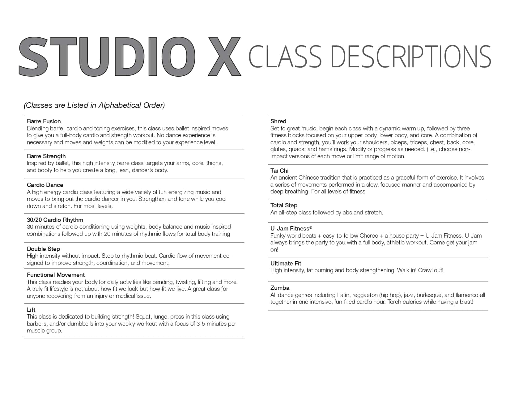 Studio X Brochure