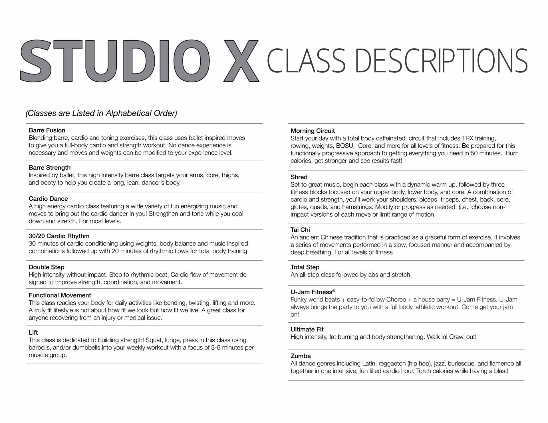 Studio X Brochure