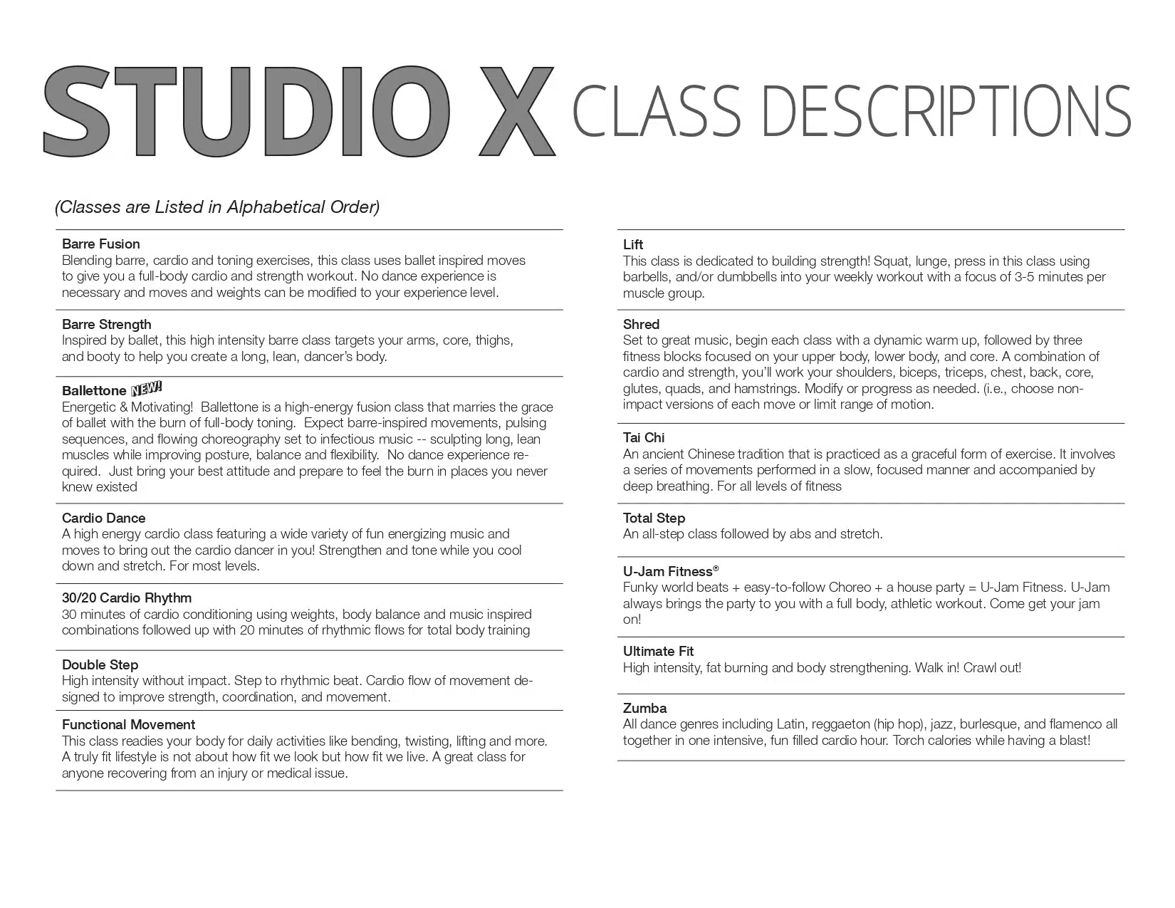 Studio X Brochure