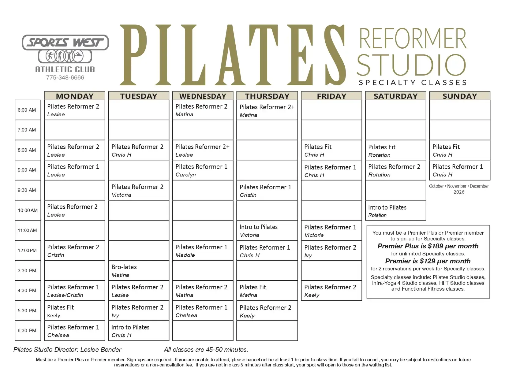 Pilates Brochure