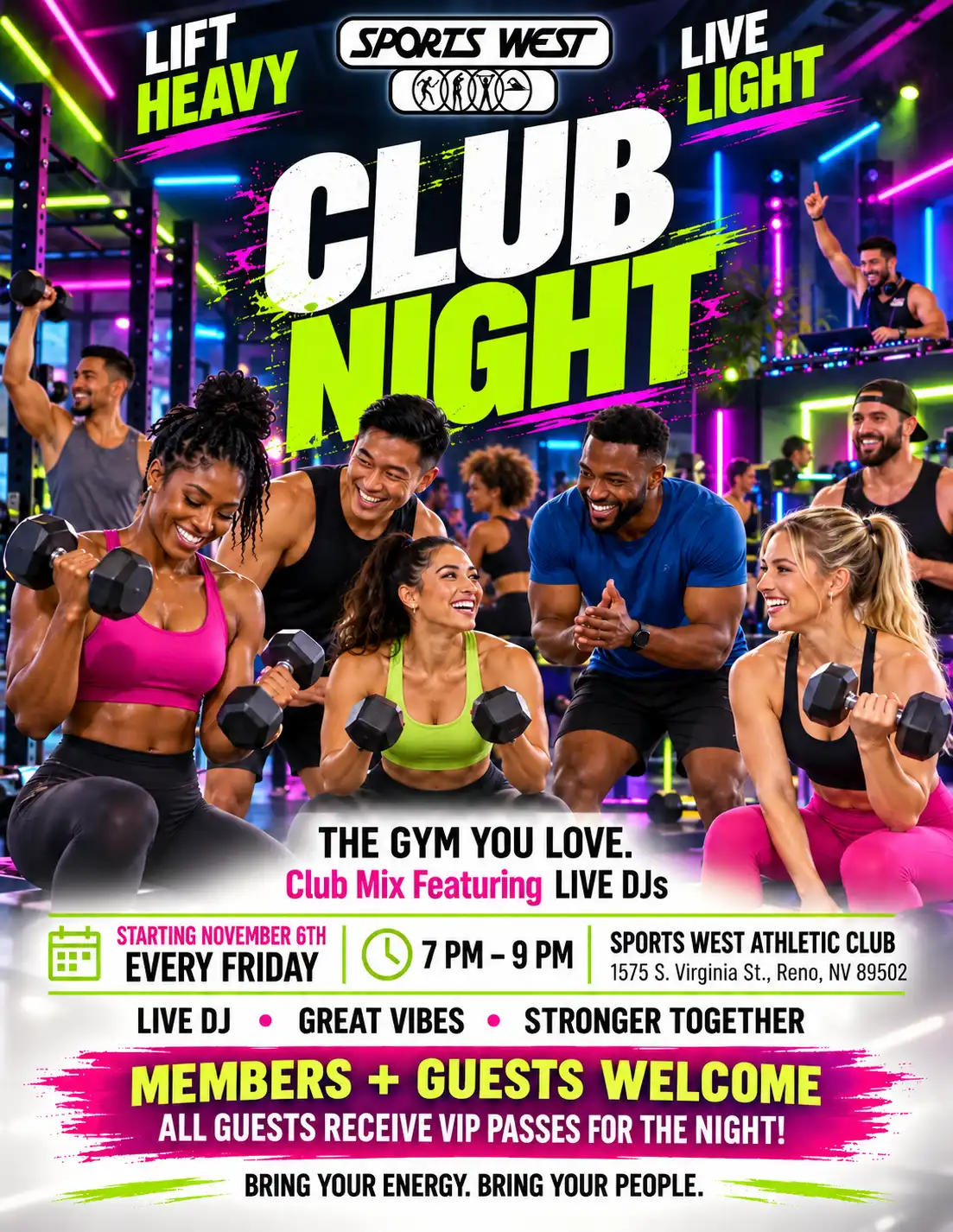 Sports West Neon Club Night
