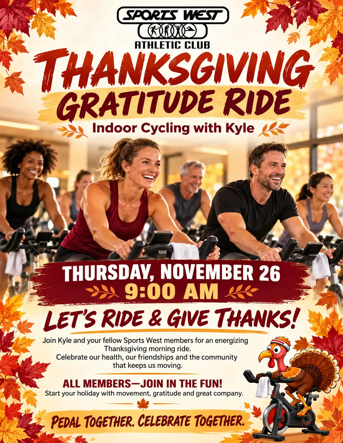 Thanksgiving Indoor Cycling Gratitude Ride